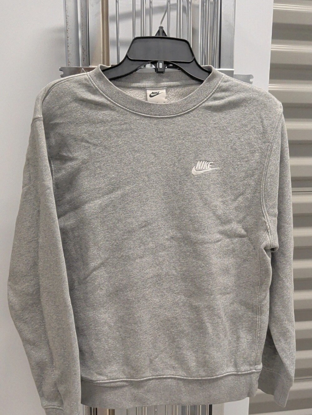 Nike Light Gray Crewneck Sweatshirt with White Logo